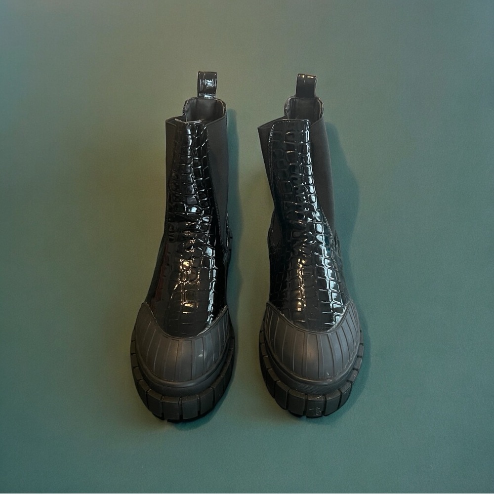 Dolls Kill Boots- Chunky Faux Croc